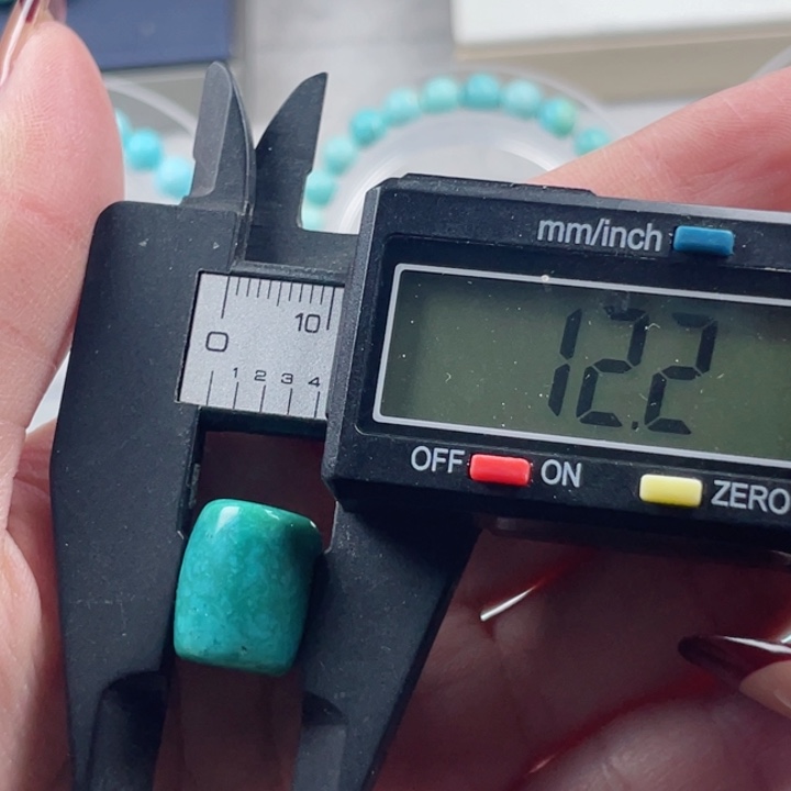 绿松石桶珠未镶嵌12mm