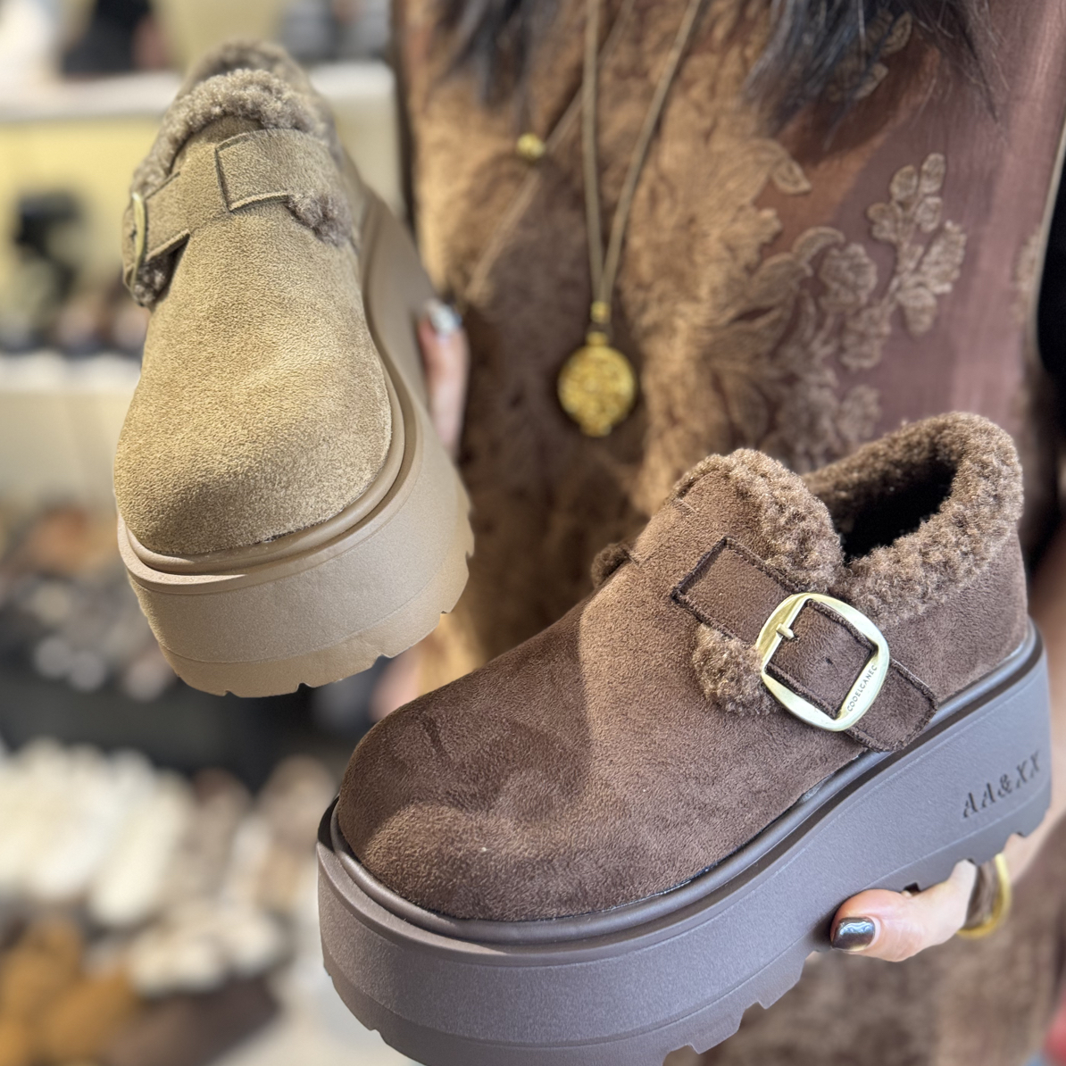 新品高跟厚底勃肯鞋1305高跟暖鞋百搭舒适