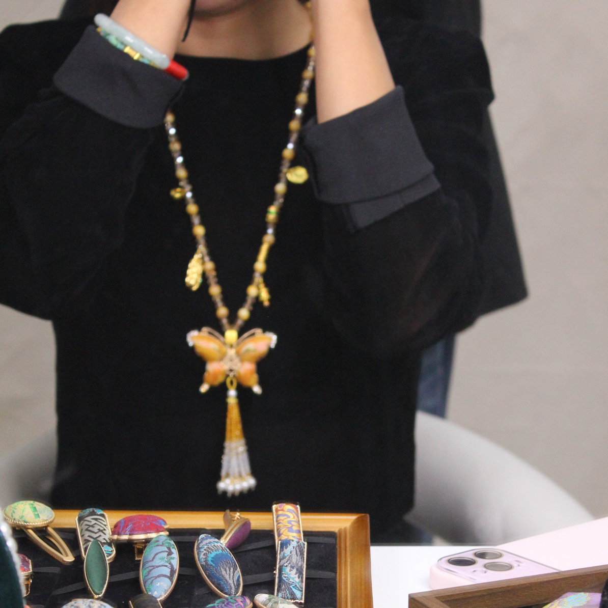 非金属棉绳项链 桑蚕丝宋锦新中式国风饰品定制专拍不退换