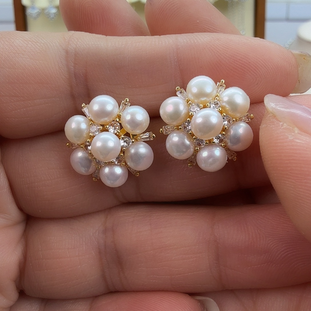 耳饰未镶嵌淡水珍珠