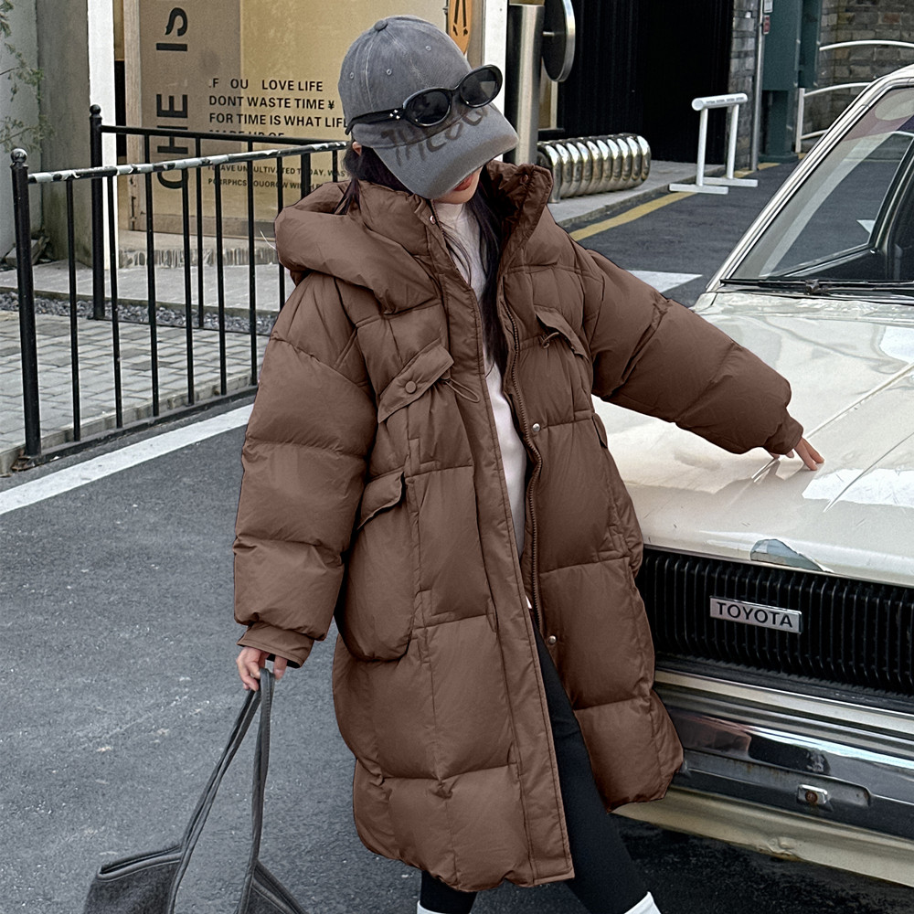 24254长款连帽女童羽绒服