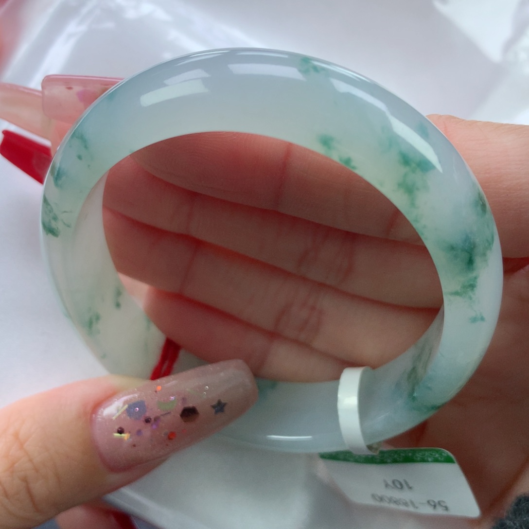 翡翠手镯未镶嵌56.8贵妃强推款