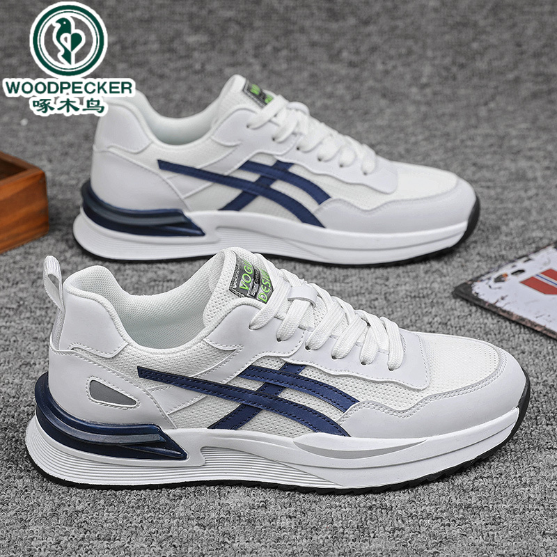 【正品】啄木鸟男鞋夏季2025年新款运动休闲鞋男士春季复古网面透气