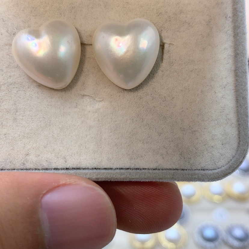 【闪购商品】耳饰拼合珍珠（马贝珠）银S925镶嵌