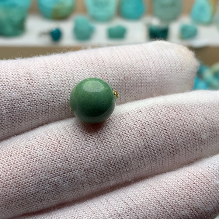 绿松石未镶嵌珠宝奇石10.6mm