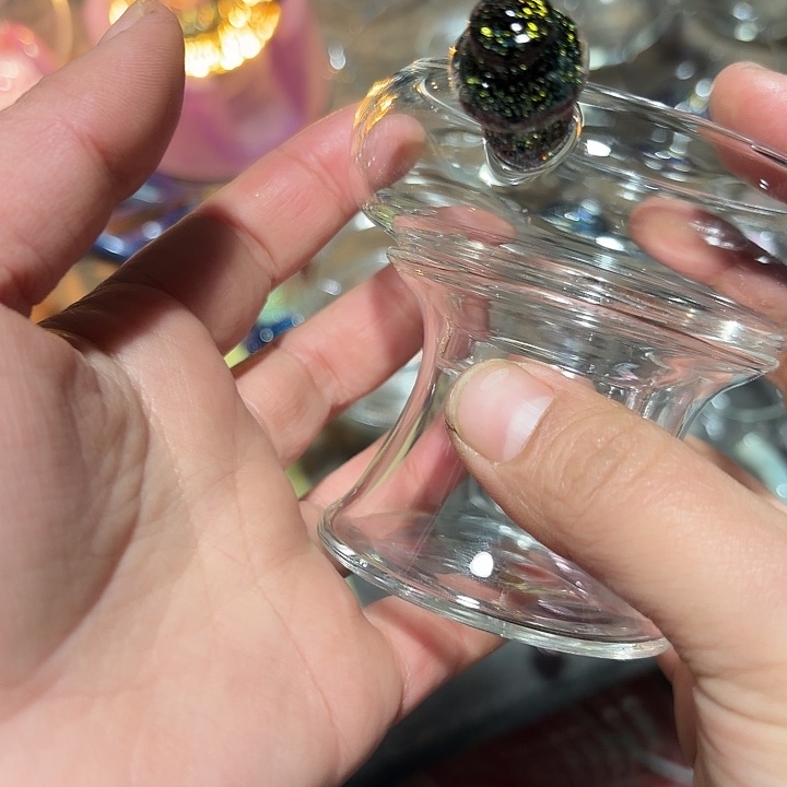 玻璃手工艺品玻璃茶器茶漏黑金