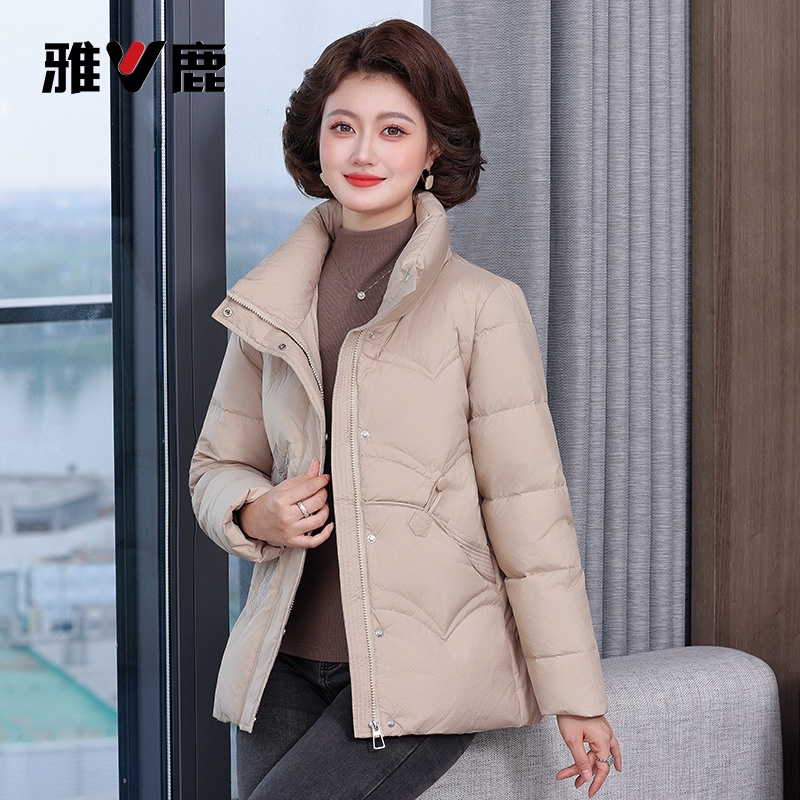 V/雅鹿羽绒服女2025新款减龄上衣冬季加厚时尚国风保暖外套2036
