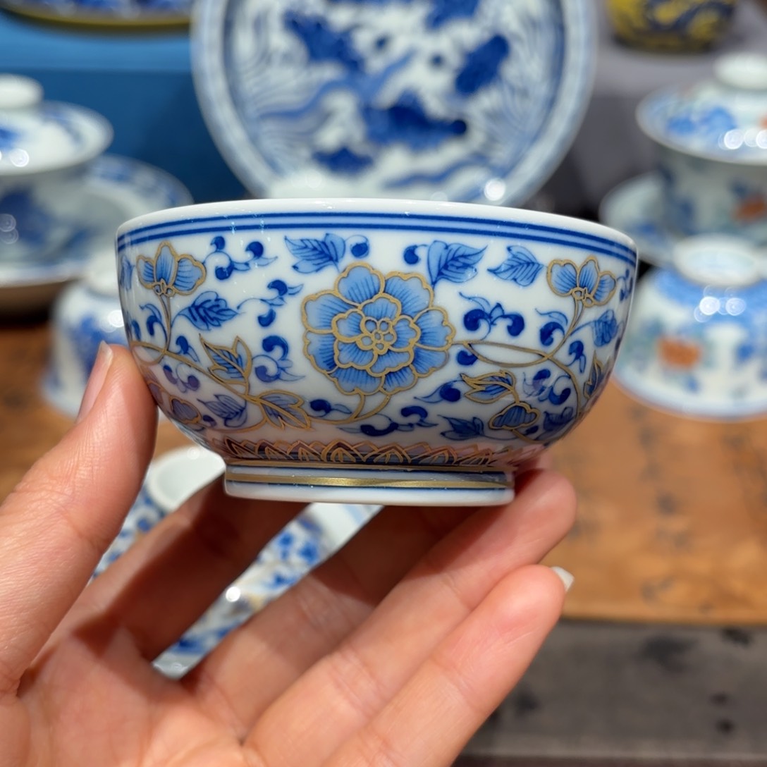 瓷片手工手绘陶瓷茶具