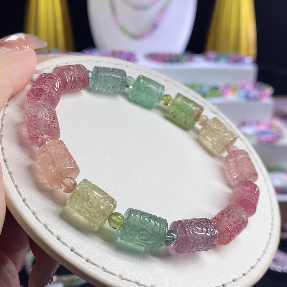 未镶嵌手链碧玺回纹