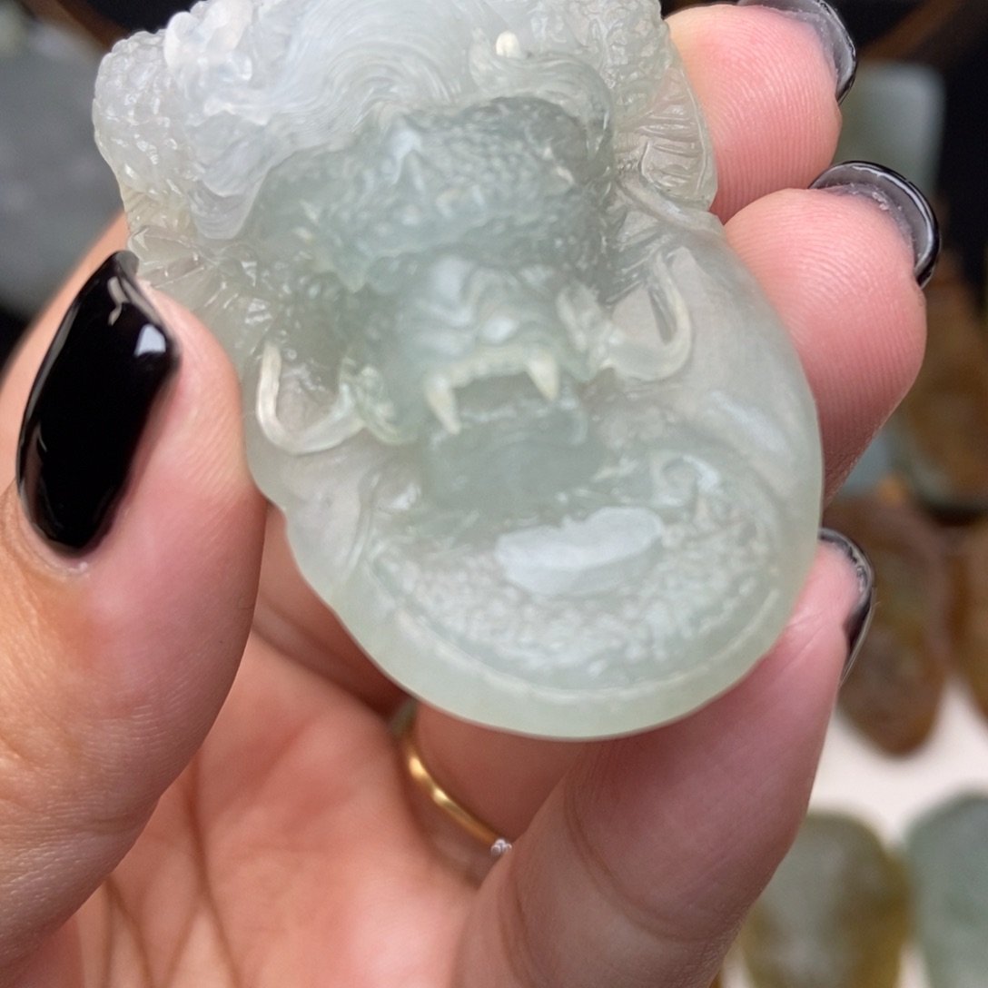 定制翡翠未镶嵌缅甸翡翠A货龙牌