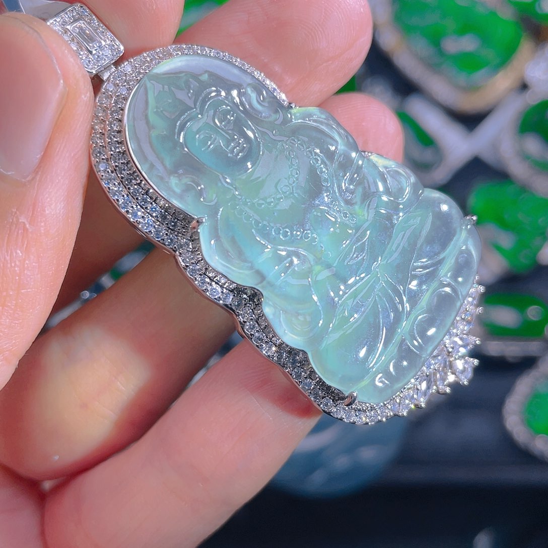 翡翠未镶嵌吊坠(不含链)