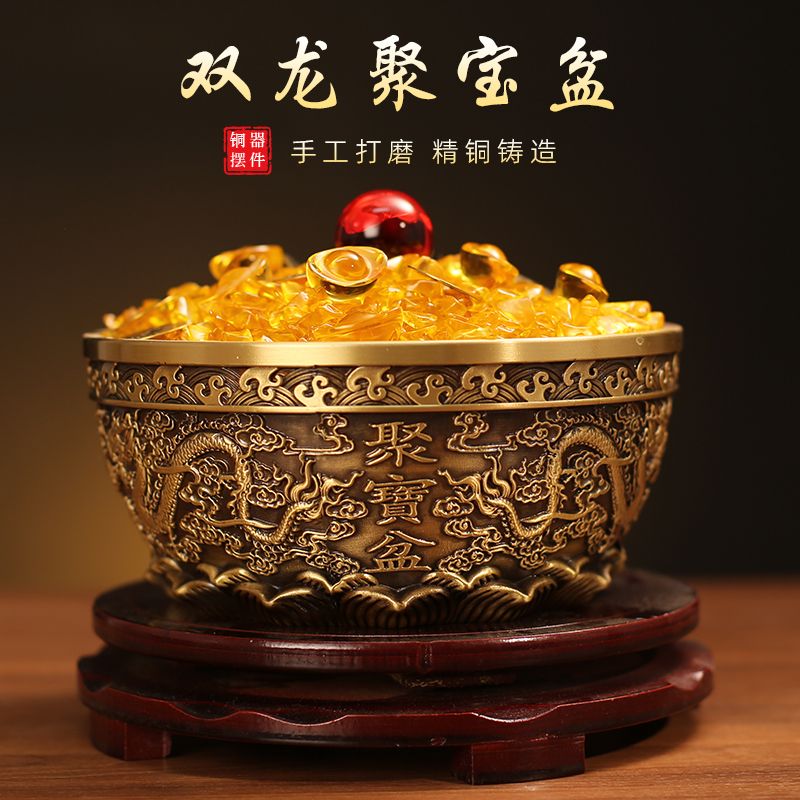 手工大号铜手工沈万三同款创意招财摆件客厅结婚手工全黄铜新款