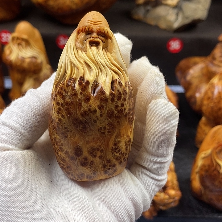 柏木（崖柏）寿星手把件