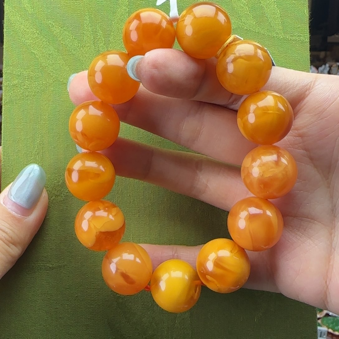 蜜蜡手链未镶嵌卡16.5