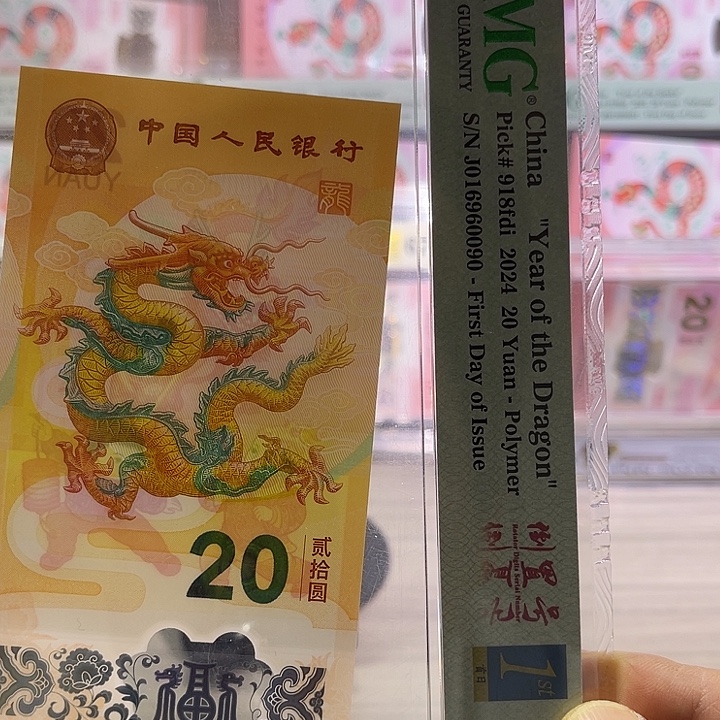 塑料小龙钞三标PGM