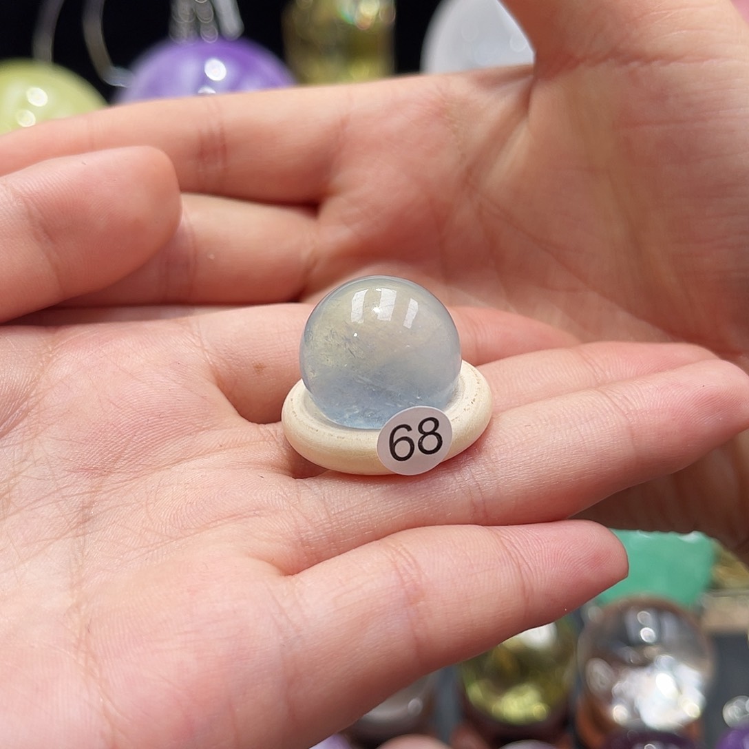 水晶珠宝半成品未镶嵌圆***i微瑕2.18