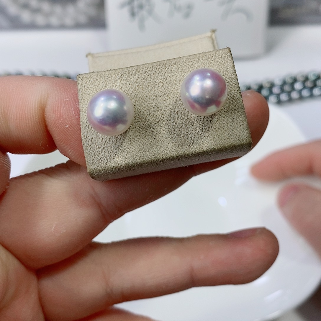 海水珍珠耳饰18K金镶嵌