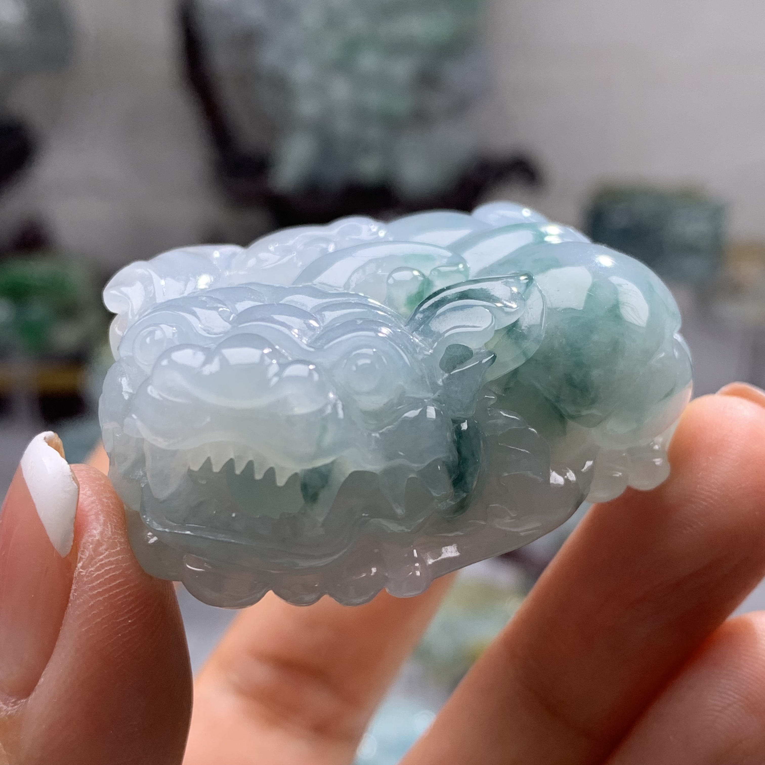 天然翡翠貔貅吊坠缅甸A货正品玉石貔貅翡翠挂件男女款玉石玉坠