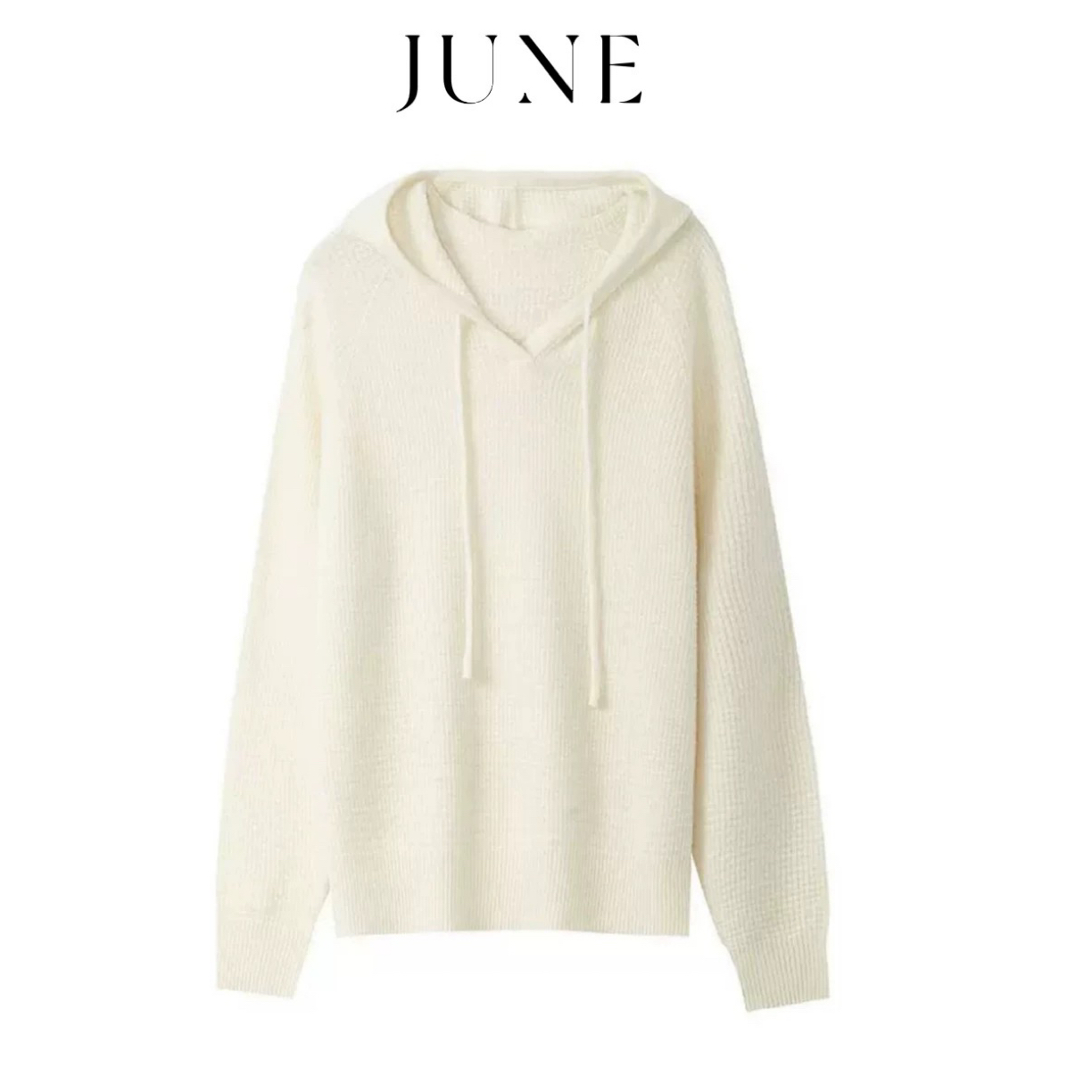 BackAtOne"静奢休闲感"羊毛菠萝针灰色连帽针织套衫 