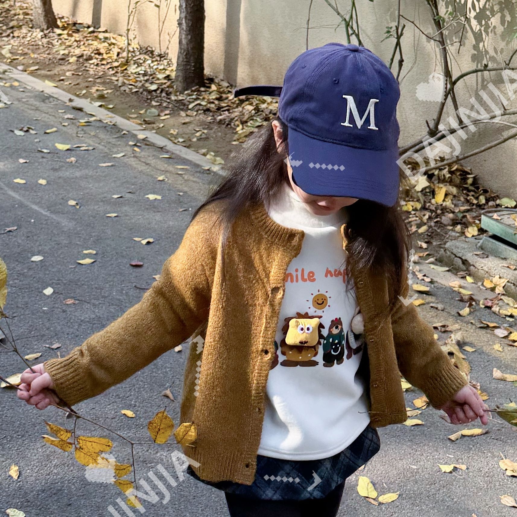 【清仓专用4】童装白色立体小狮子高领加绒玩偶宽松长袖可爱上衣