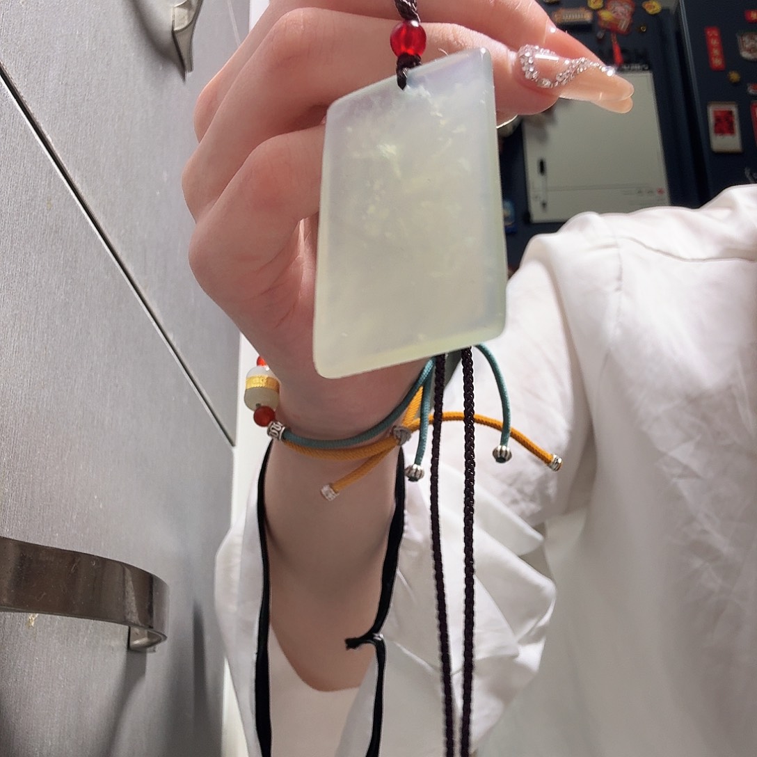 蛇纹石玉平安无事牌未镶嵌