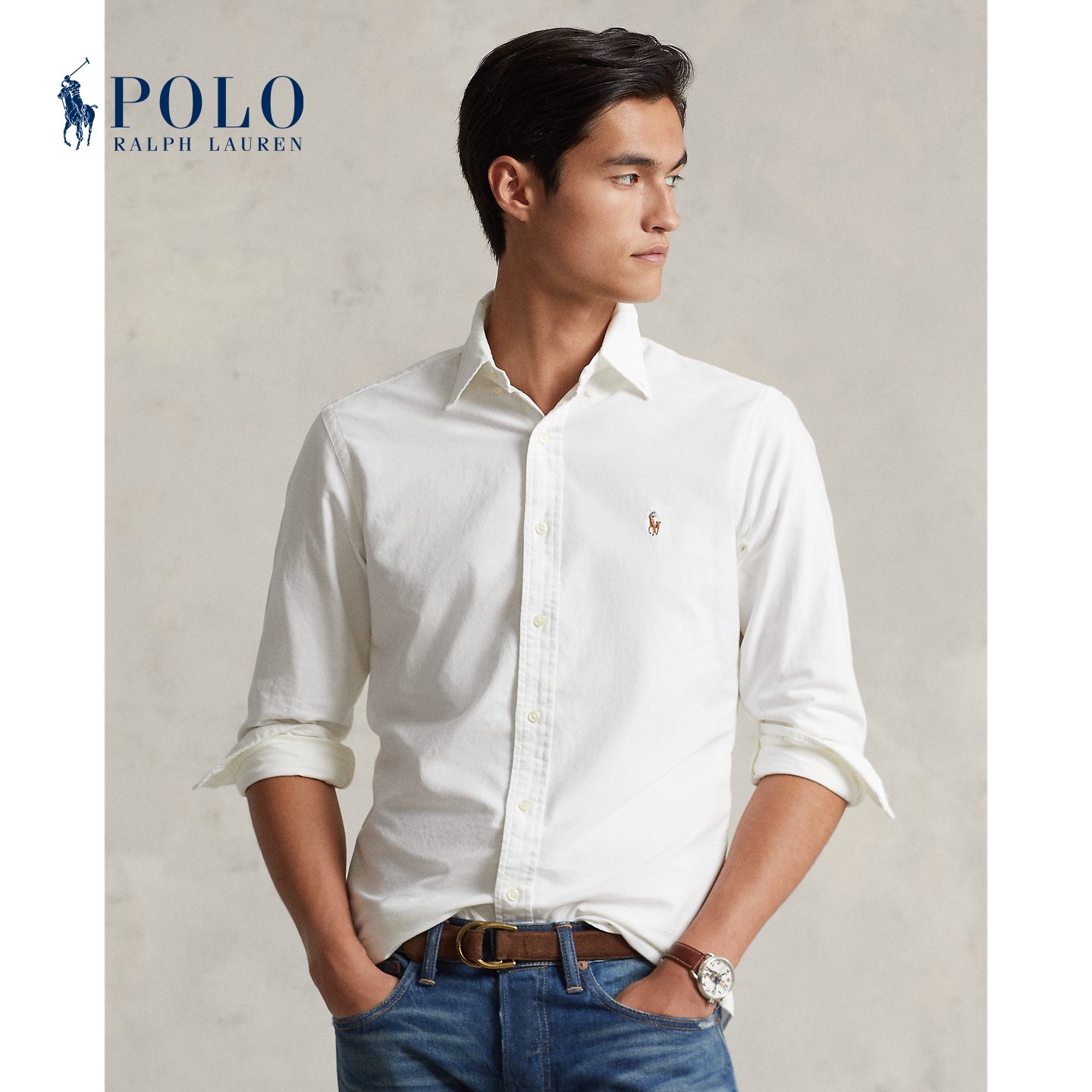 Ralph Lauren/拉夫劳伦男装衬衫 经典版型长袖衬衫710548535