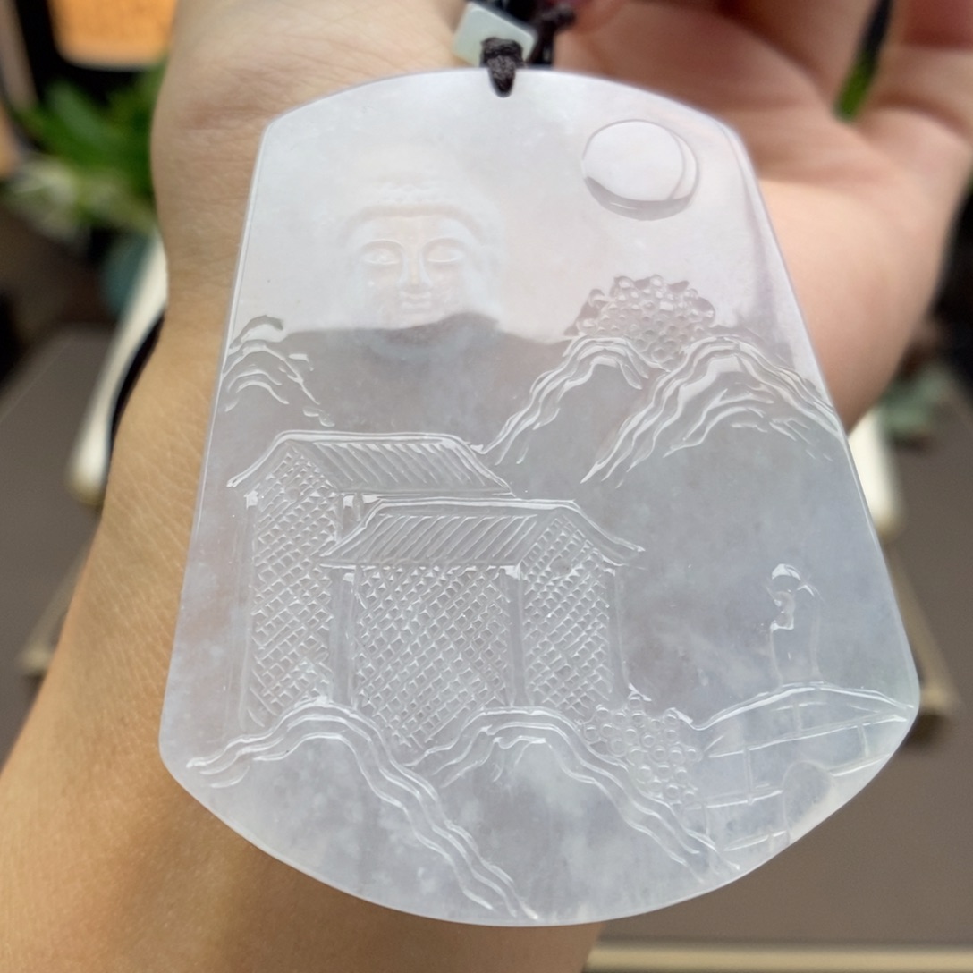 翡翠未镶嵌颈饰吊坠37