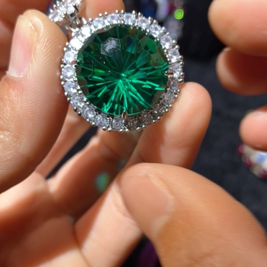 红宝石戒指银S925镶嵌