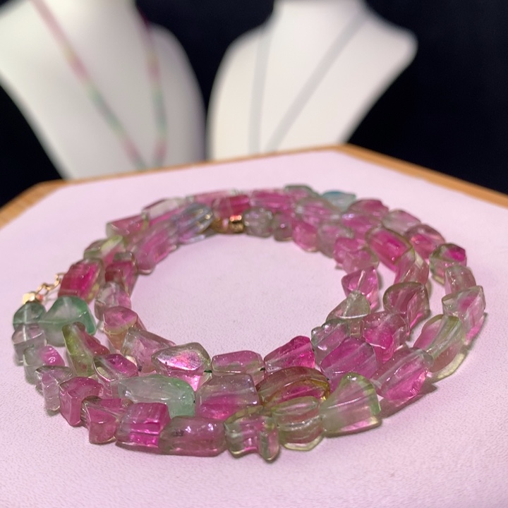 双色碧玺手链未镶嵌