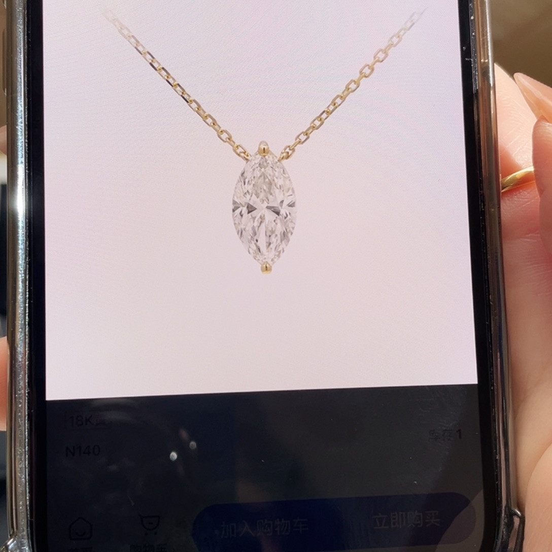 钻石颈饰18K金镶嵌