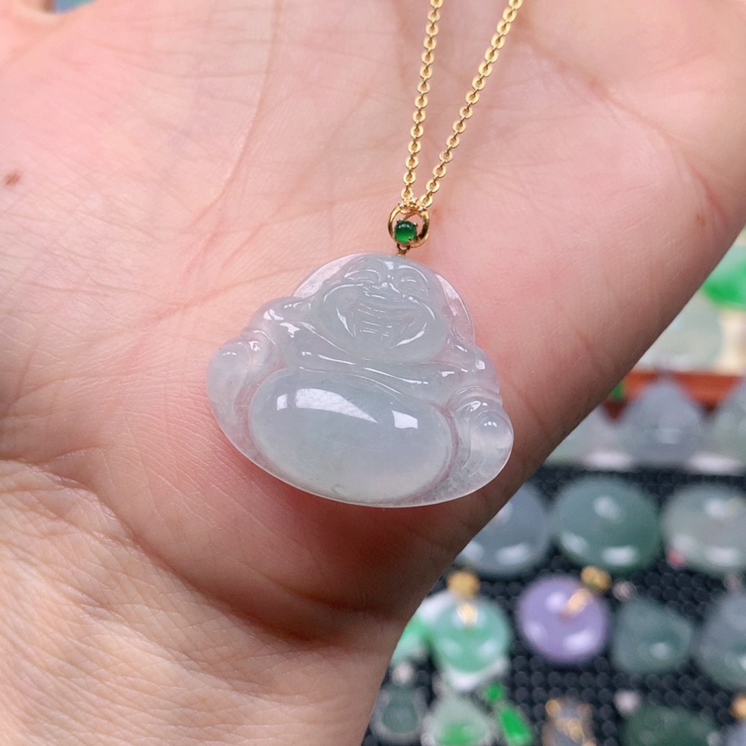 【闪购商品】翡翠吊坠(不含链)18K金镶嵌