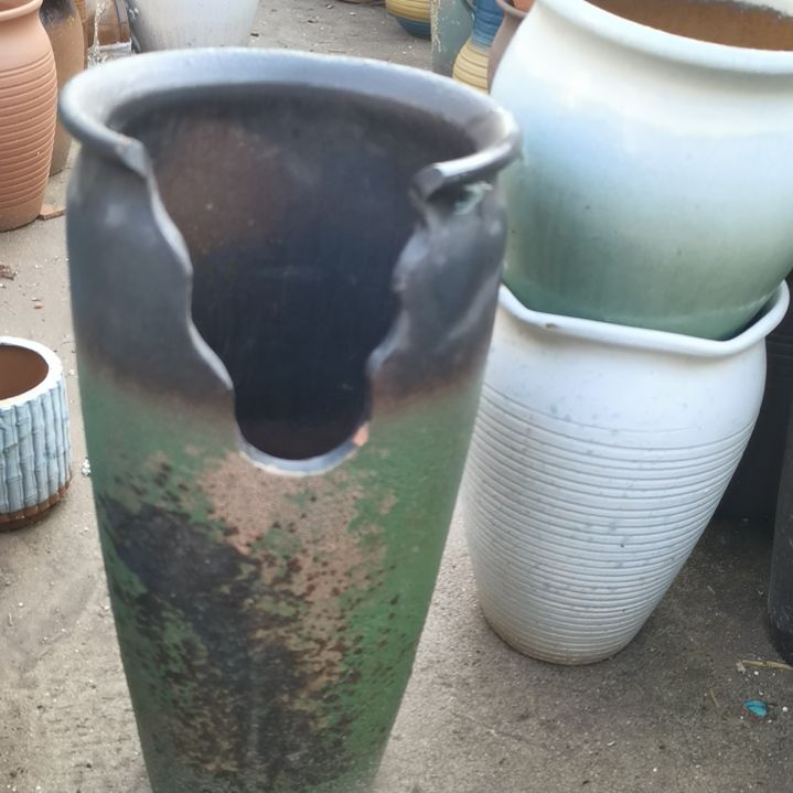 红陶口20高45瑕疵