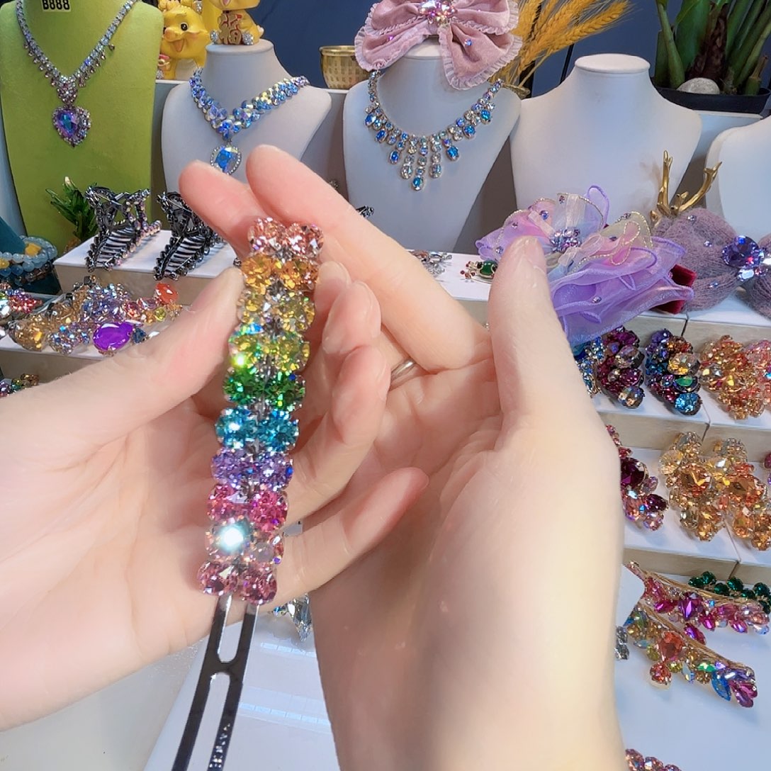 布艺合金施华发夹