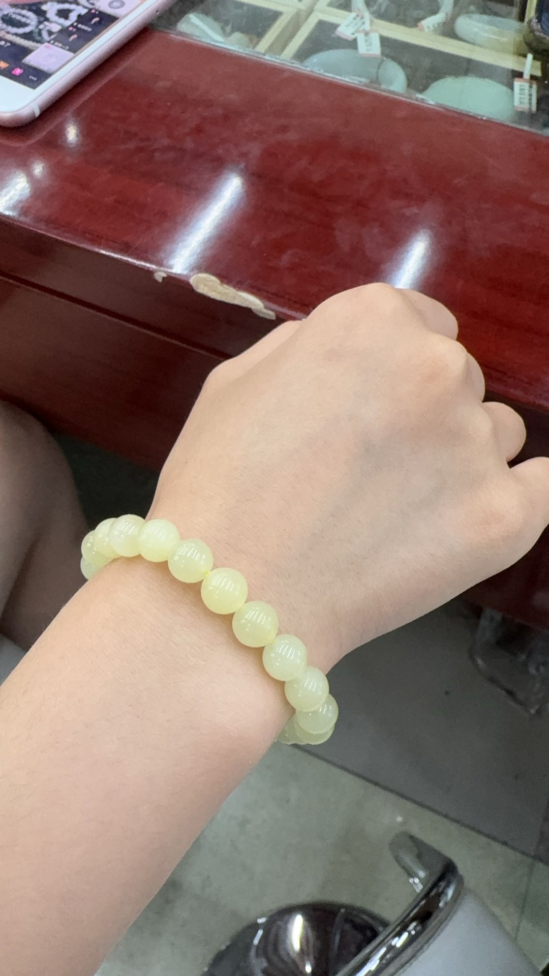 【杨哥甄选】新疆和田玉黄口圆珠手串