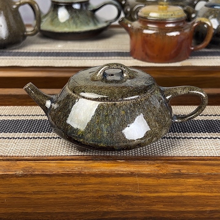 茶壶紫砂宜兴紫砂壶纯柴烧果木落灰结釉