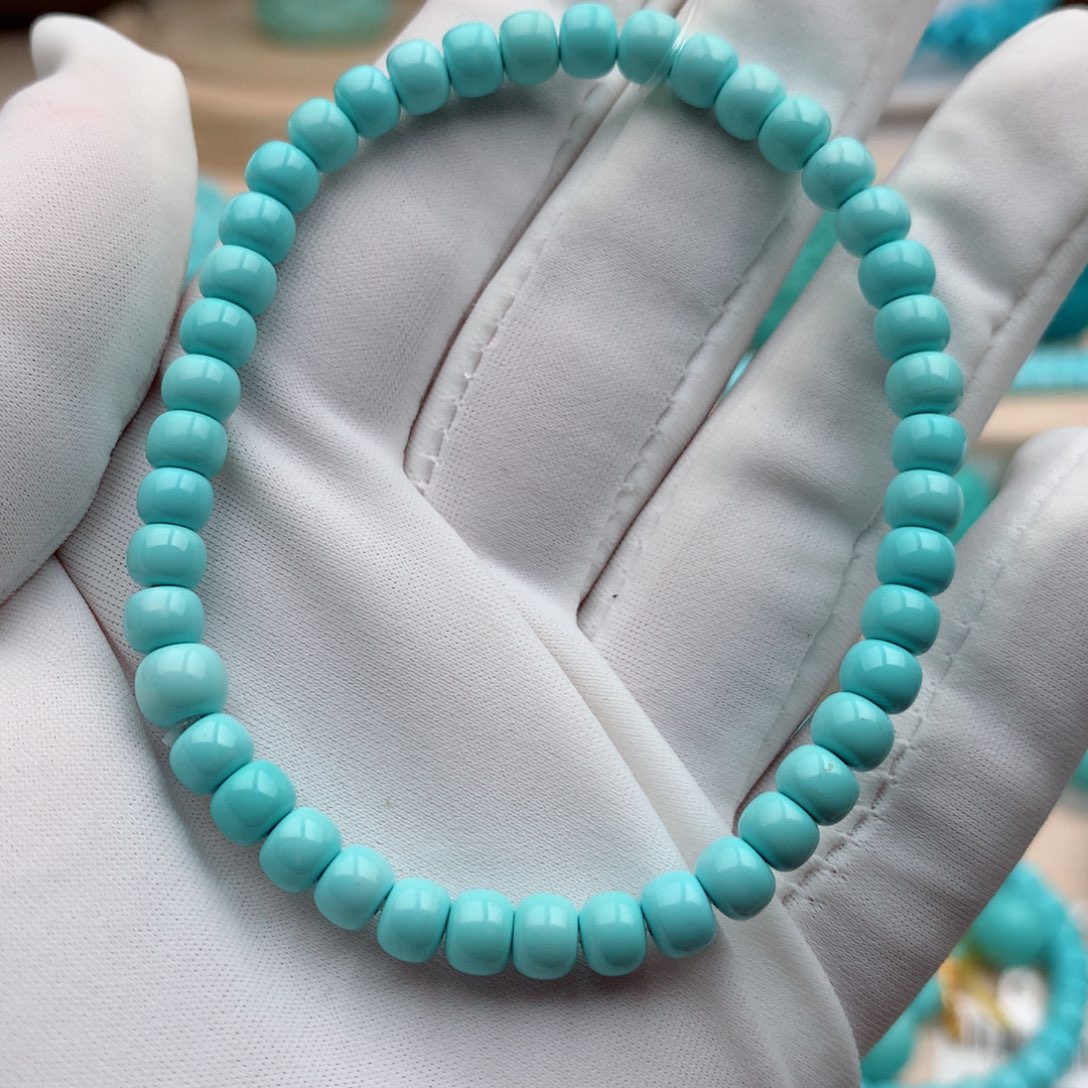 绿松石珠宝奇石未镶嵌5mm