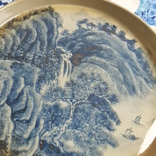 行***垠陶景德镇釉下彩手绘釉下彩釉下彩