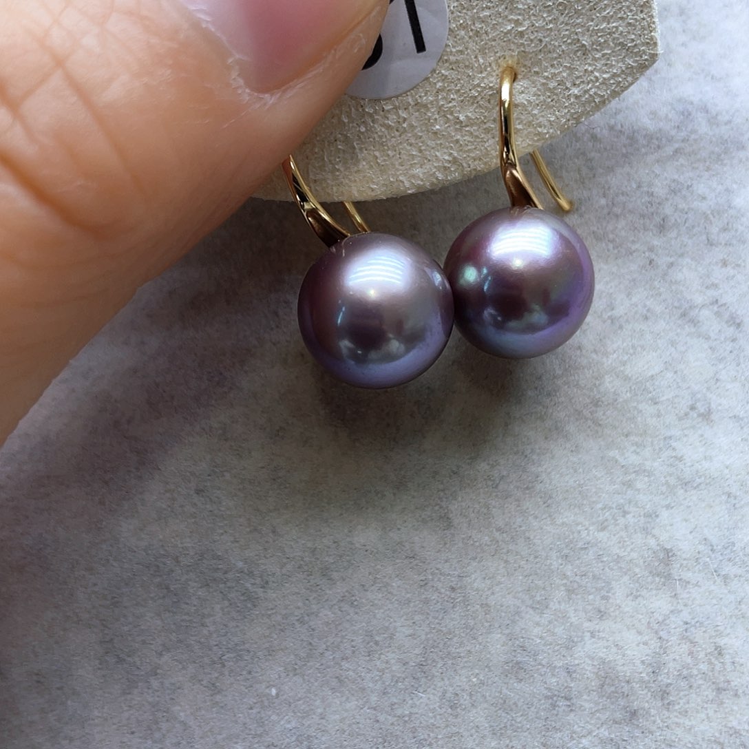 淡水珍珠耳饰银S925镶嵌