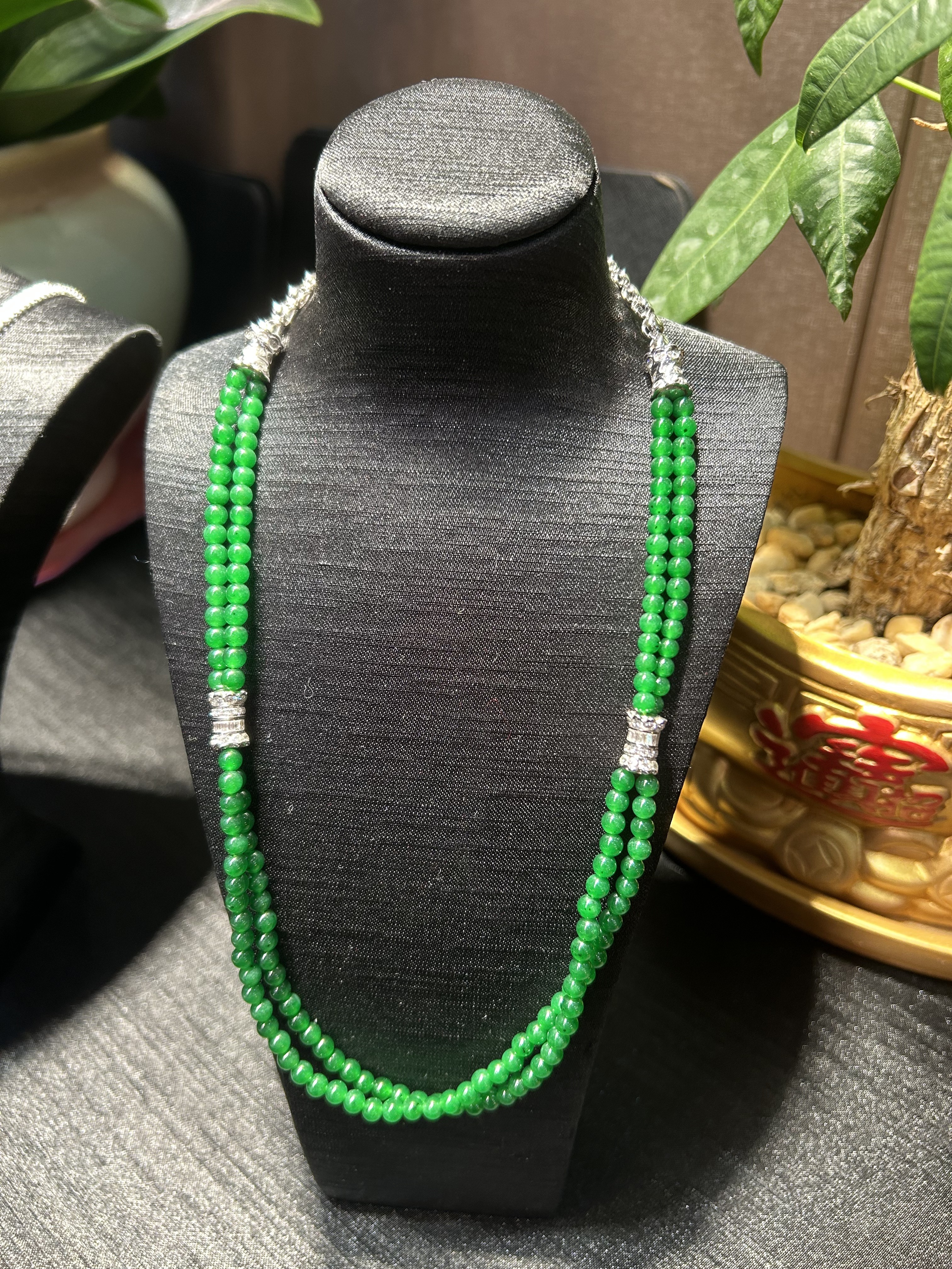 翡翠散珠项链手串定制链接