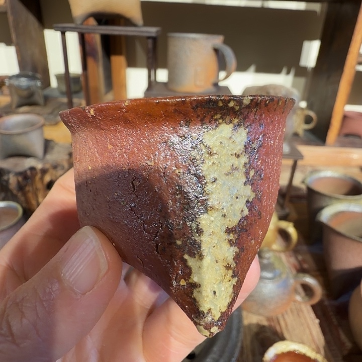 葫***夏三足柴烧杯子手作