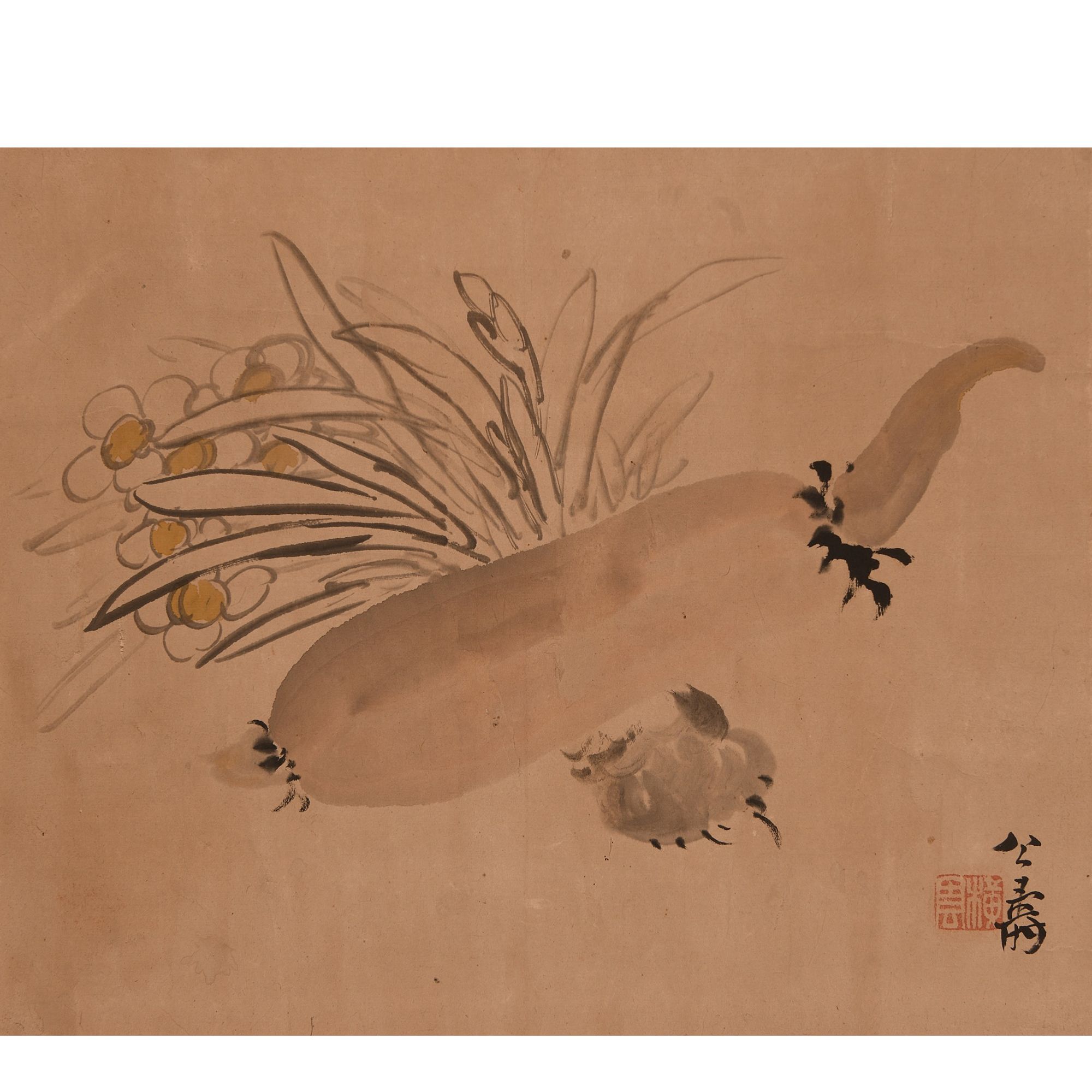 LOT.005胡公寿【清供】纸本立轴B0501-056预展