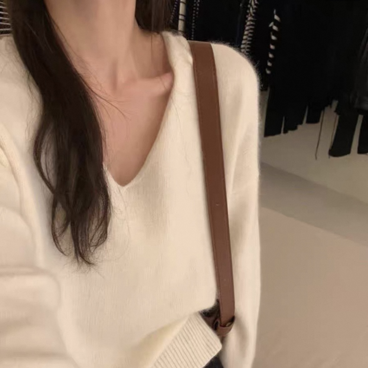 【小鹿优选-新款】百搭显瘦时尚慵懒高级针织衫毛衫毛衣女式上衣36