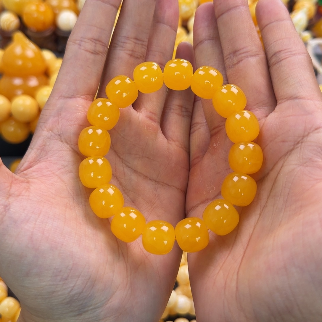 琥珀未镶嵌珠宝奇石14mm同料