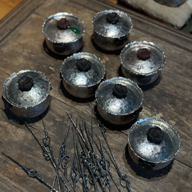 『雅柯茶缘』原创 「绿翠银华」银盖碗 125CC纯手工