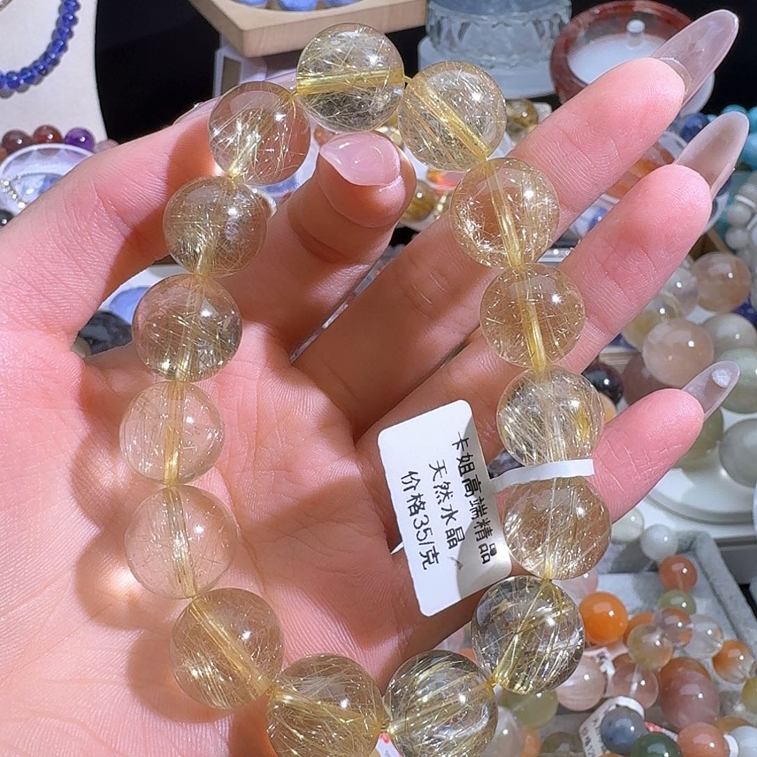 水晶手链未镶嵌天然巴西发晶手串2