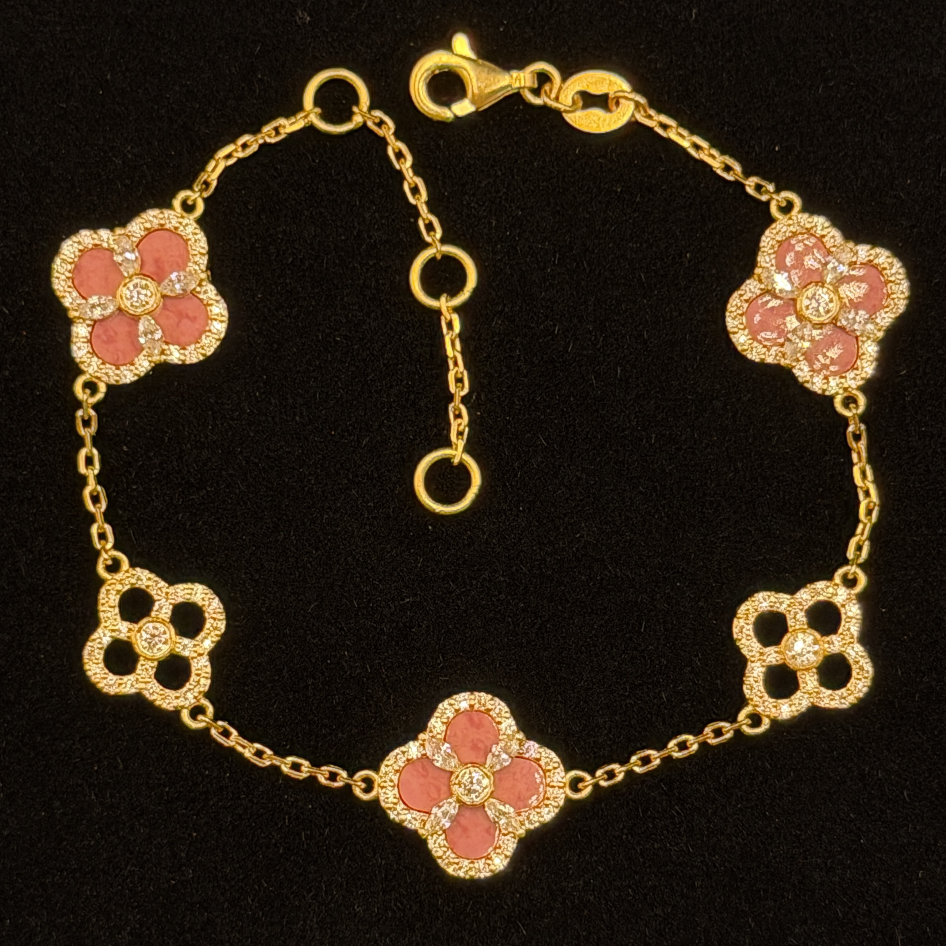 黄金足金999【】镶嵌款手链黄金首饰