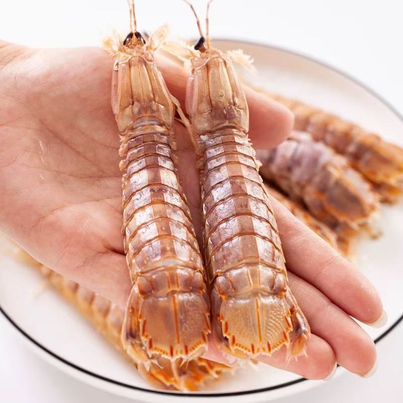 海捕野生皮皮虾  渔船上烤熟