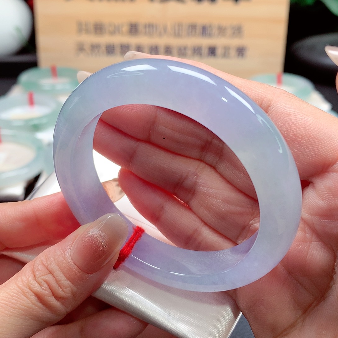 未镶嵌手镯翡翠95号，天然A货翡翠手镯