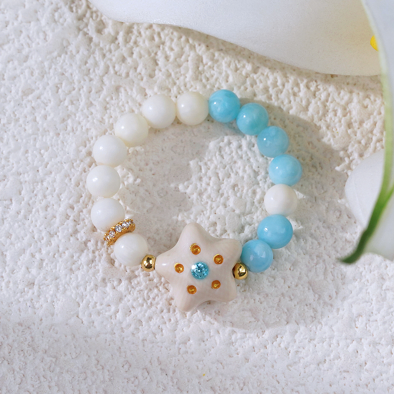 【星云】海纹石戒指925（天然珠宝多样性发其一）