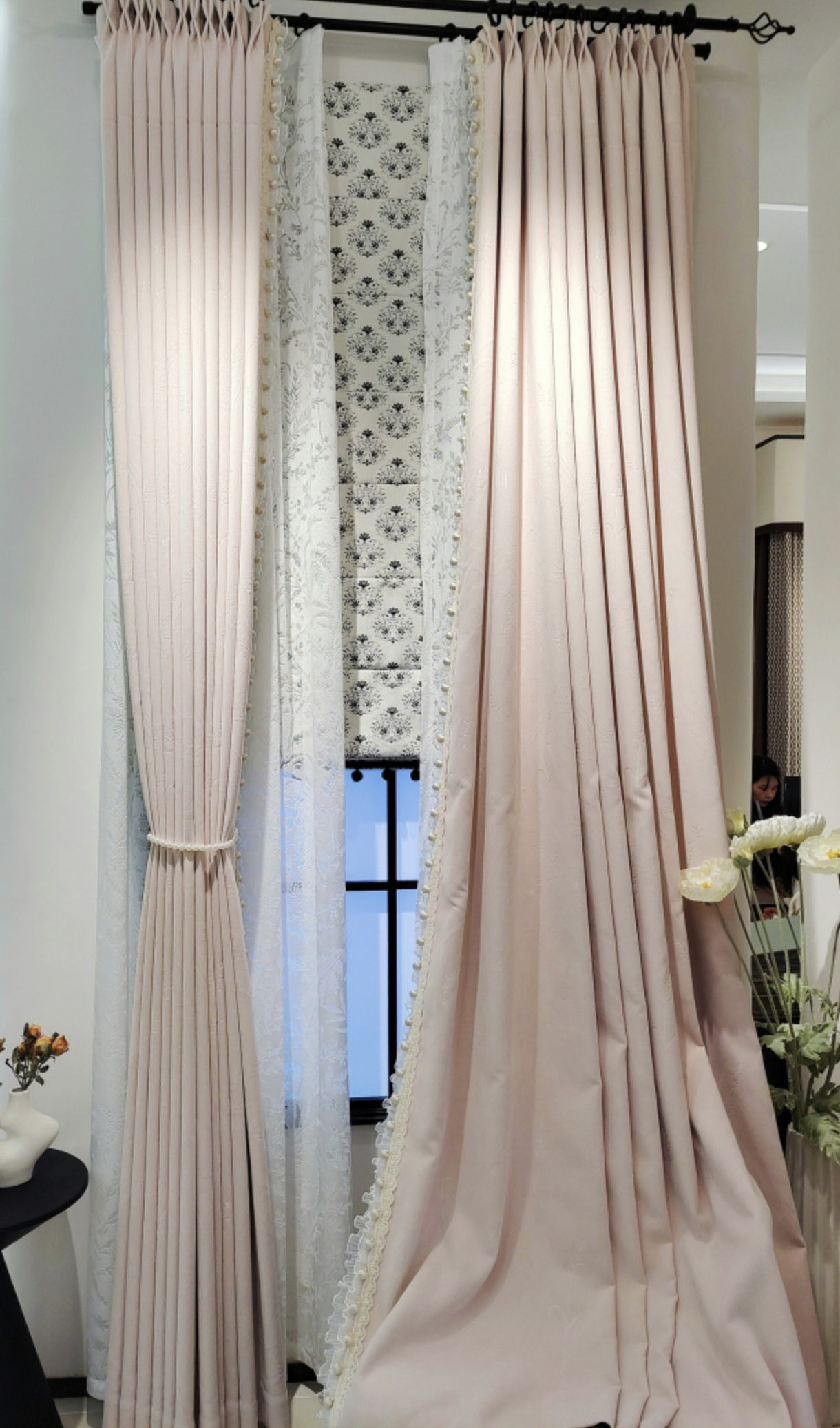 樱花烂漫 粉色  法式高定款窗帘 婴儿触感雪尼尔 2025新款窗帘